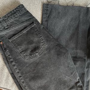 Zara High Rise Wide Leg Denim Jean